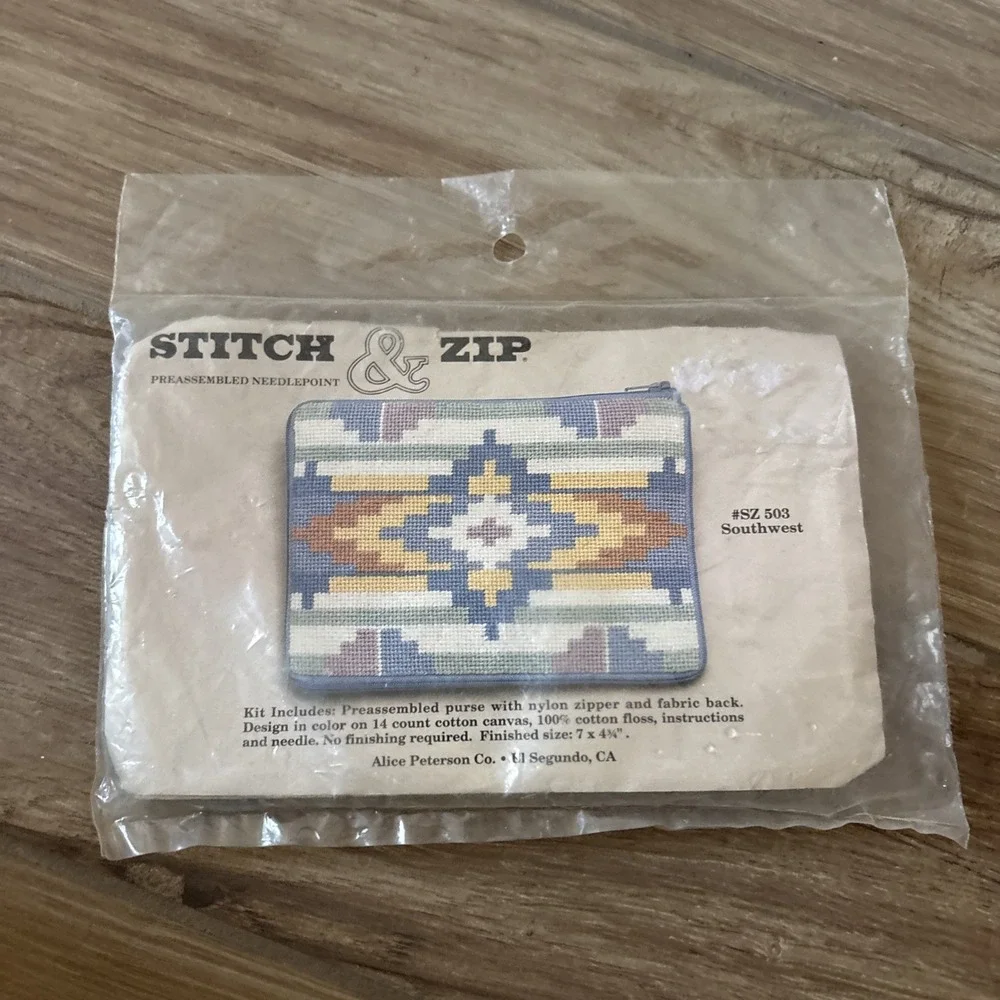 Vtg Alice Peterson Stitch Kit- Southwest pattern NEW